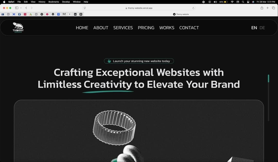 Thorny: Digital Agency Center Image